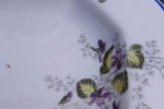Porcelánová  mísa osmiboká s fialkami