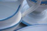 Sada starého porcelánu - 2 omáčníky a tácek