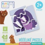 KukiKuk - Véééliké puzzle Mláďata s mámou