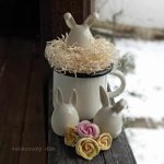 Velikonoční králíčci Triplets Vanilla - set 3 ks