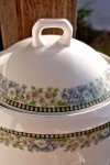 Konvička porcelánová s kvítky kopretin a zlatou
