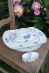 Modré květy - veliký porcelánový tác