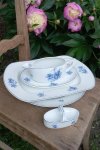 Modré květy - porcelánová solnička