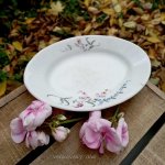 Tácek porcelánový s kvítky