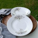 Talíře porcelánové dezertní s kvítím 5x