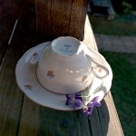 Šálek s podšálkem s kvítky