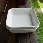 Porcelánové misky hranaté