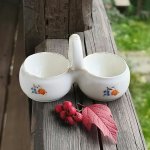 Solnička - slánka porcelánová s kvítky