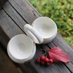 Solnička - slánka porcelánová s kvítky