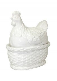Keramická dóza - slepička - velká