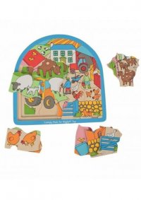 Dřevěné puzzle vícevrstvé FARMA