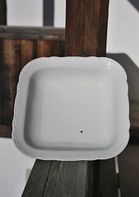 Mísa porcelánová bílá čtyřboká