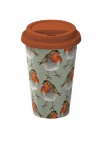 Porcelánový cestovní hrnek Robin