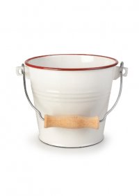 Smaltovaný kyblík s červenou 1,5l