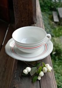 S proužky - šálek s podšálkem