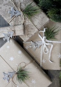 Adventní štítky plechové - stromky s čísly 1- 4