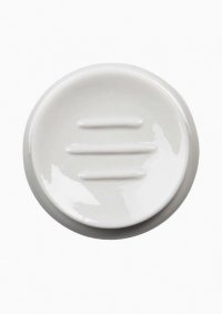 Porcelánová bílá kulatá mýdlenka