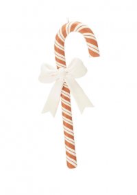 Vánoční ozdoba - cukrová hůlka CANDY s bílou mašlí