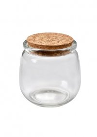 Skleněná dózička s korkovým víčkem Cori